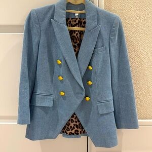 Chic Blue Blazer with Gold Buttons